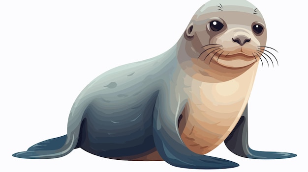 Cartoon Seal Illustration Vector for Stock Photos