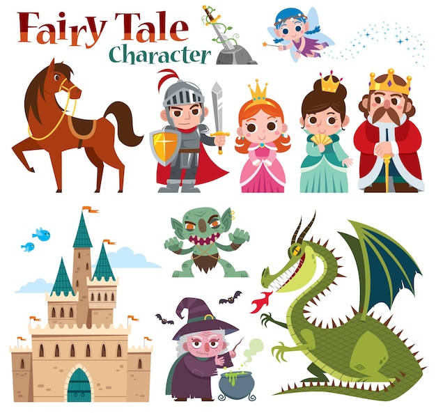 Cartoon Set Fairy tales characters