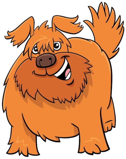 Cartoon shaggy dog comic animal character