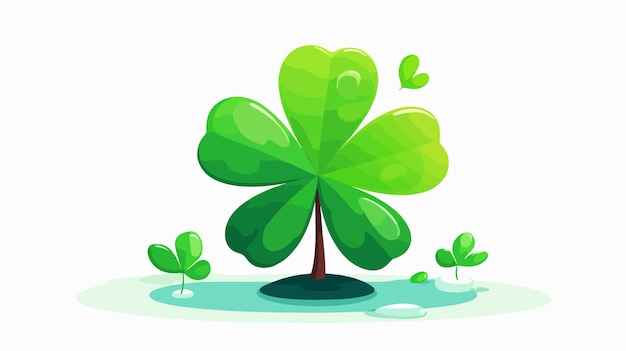 Cartoon Shamrock Illustration for St Patricks Day Celebration