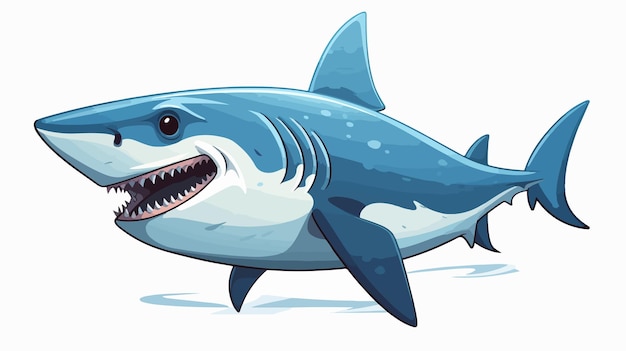 a cartoon of a shark with a big mouth