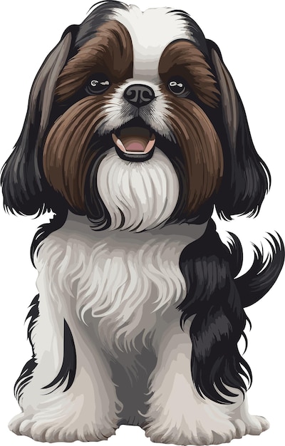 Cartoon Shih tzu dog dog vector cute dog vector