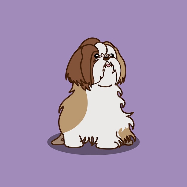 Cartoon of Shih Tzu dog