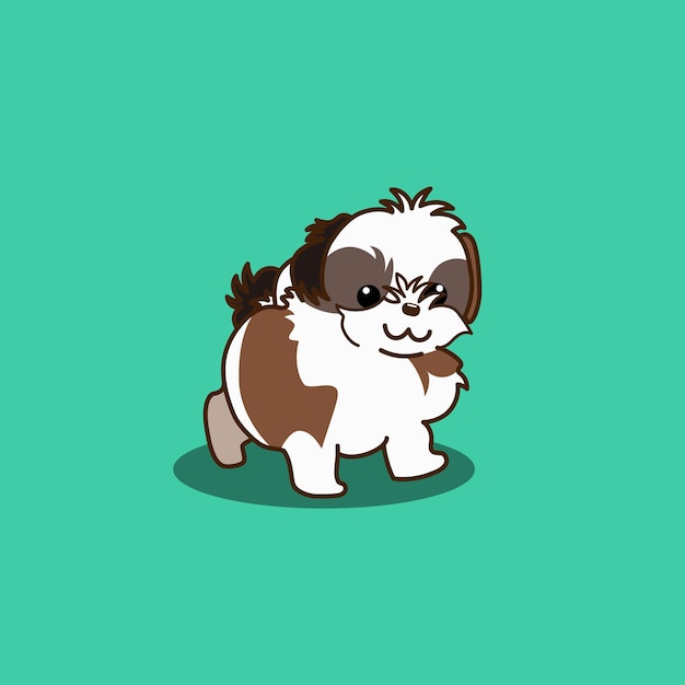 Cartoon of Shih Tzu dog