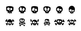 cartoon skulls