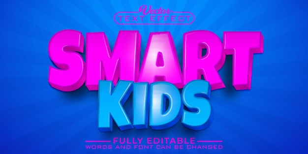 Cartoon Smart Kids Editable Text Effect Template