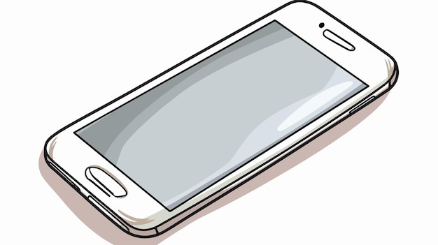 Cartoon Smart Phone Vector Drawing Illustration