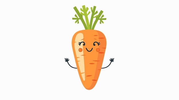 a cartoon smiling carrot with a smile on his face