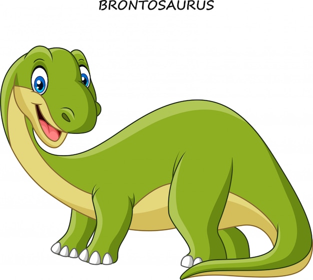 Cartoon smiling dinosaur