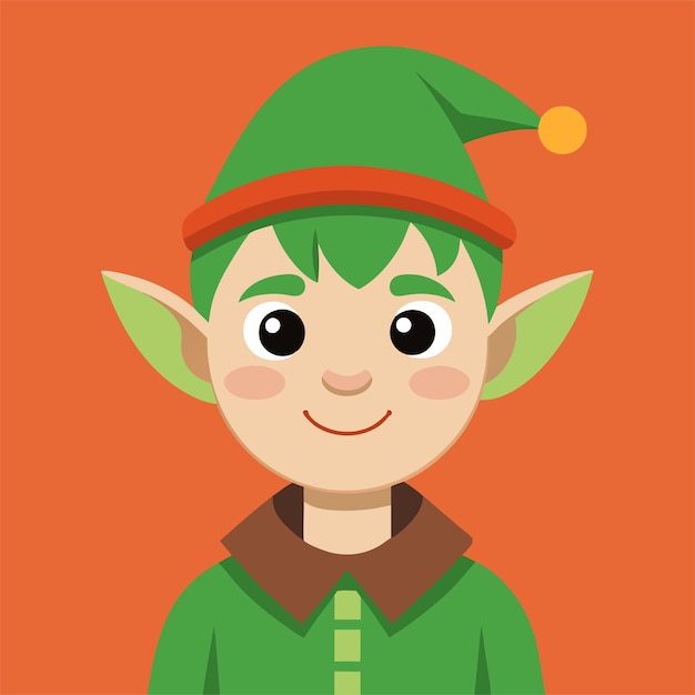 Vector a cartoon of a smiling elf