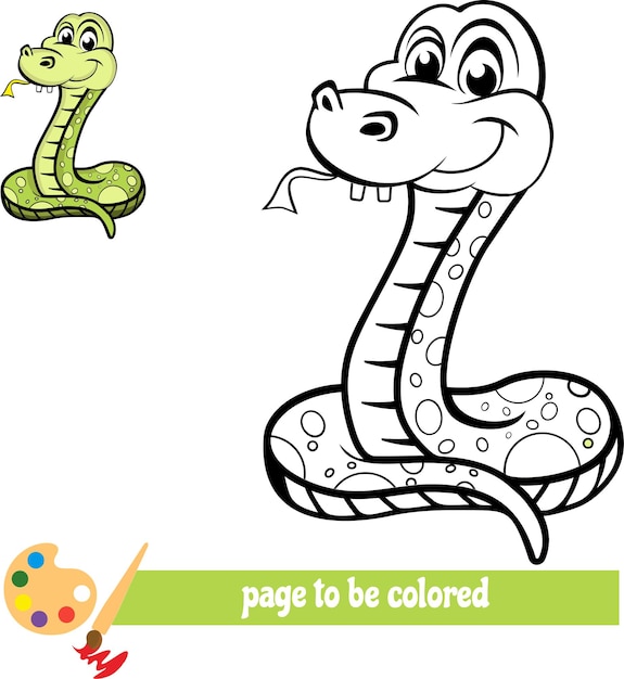 Cartoon snake coloring pictures kid