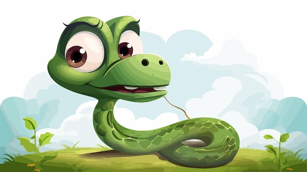 Cartoon Snake with Thought Bubble