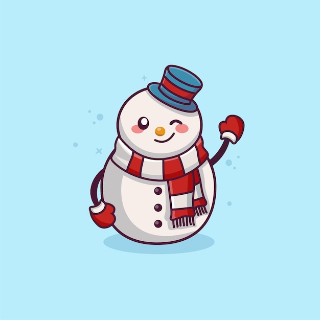 Cartoon snowman character