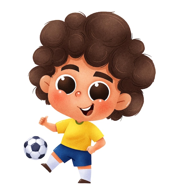 Cartoon Soccer player. Cartoon soccer kids