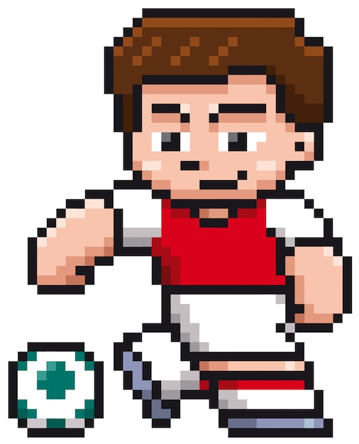 Cartoon Soccer player - Pixel design