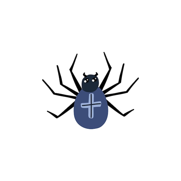 Cartoon spider handdrawn insect vectorhand drawn illustration