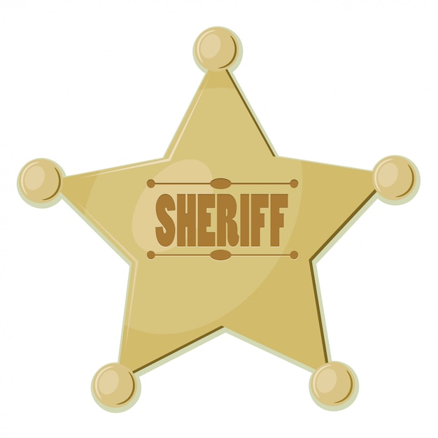 Cartoon star sheriff