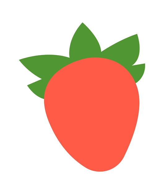 Cartoon strawberry icon Vector illustration