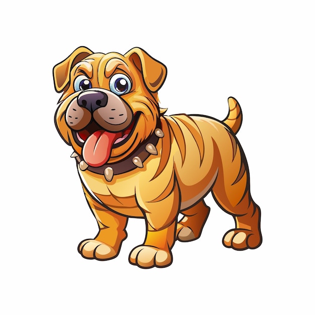 A Cartoon Style Bullmastiff Dog Best for Story Book