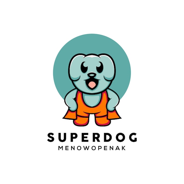 Cartoon style super cute bear illustration