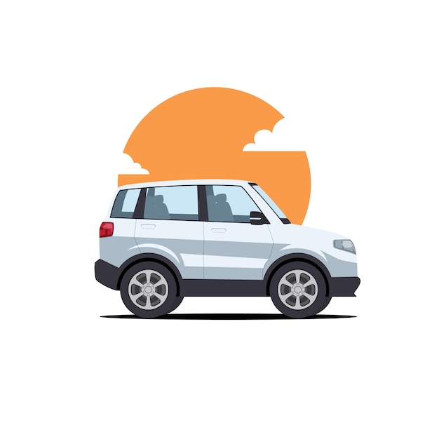 Cartoon suv car vector illustration