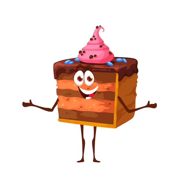 Cartoon sweet pie dessert character