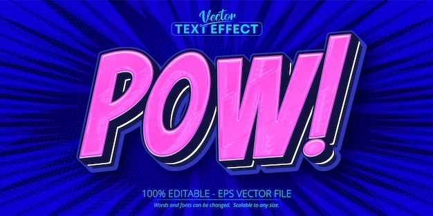 Cartoon text effect editable comic text and comic text style