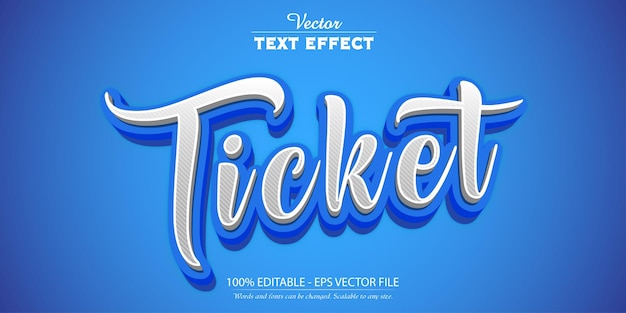 Cartoon text effect editable grey and blue color text style