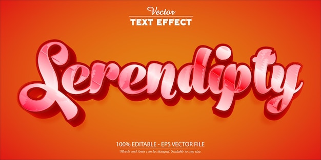 Cartoon text effect editable red color text style