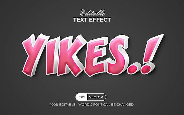 Cartoon text effect fun style Editable text effect