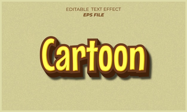 cartoon text effect for mockup template