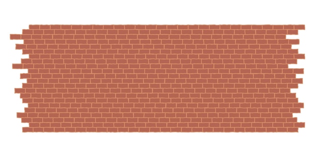 Cartoon texture pattern of orange brick wall part