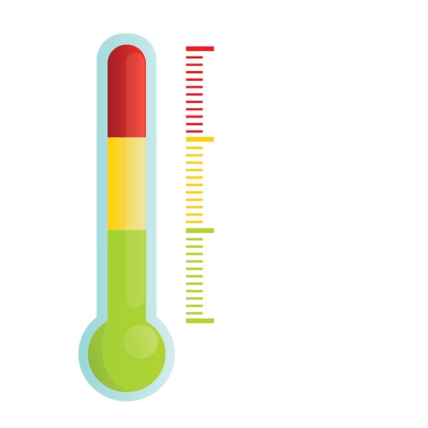 Cartoon thermometer graphic icon vector illustration