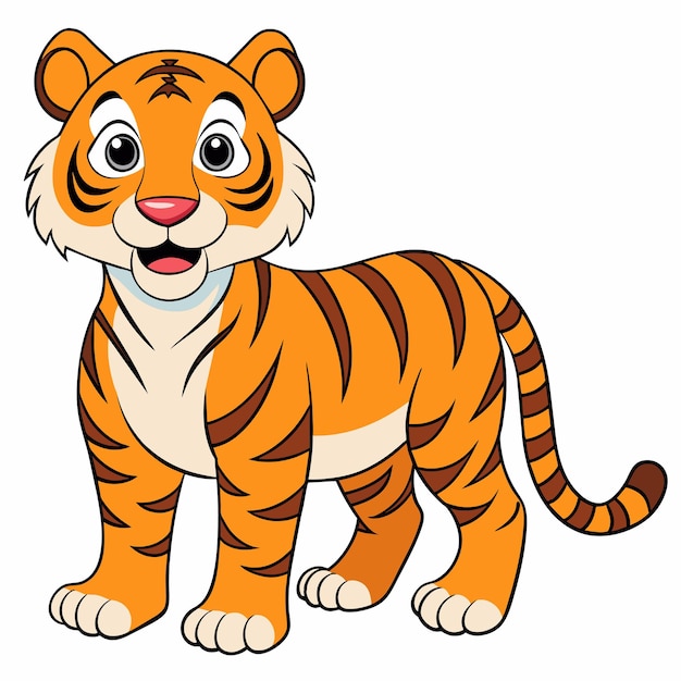 a cartoon of a tiger that has the number 1 on it