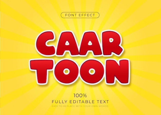 Cartoon title text effect. Editable font style