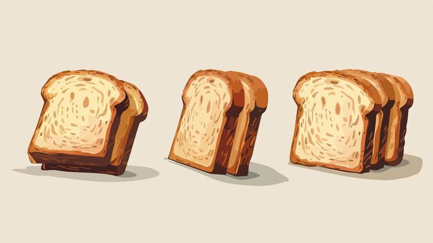 Vector a cartoon of toast with the letter g on it