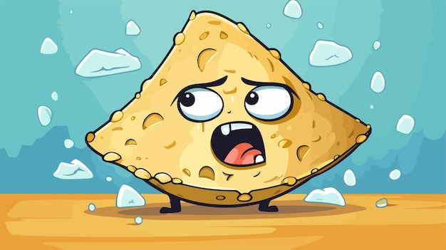 Vector cartoon tortilla chip character