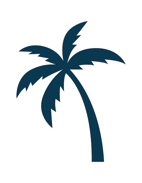 Cartoon tropical palm Vector illustration