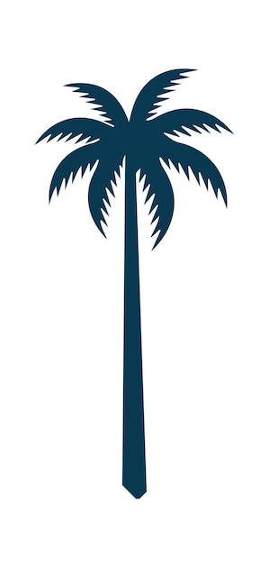 Cartoon tropical palm Vector illustration