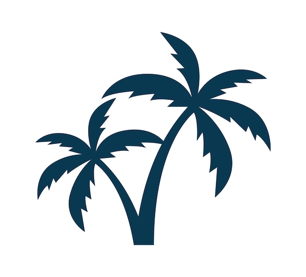 Cartoon tropical palms Vector illustration