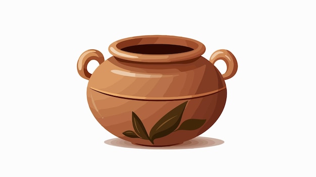 Cartoon Vector of Earthen Pot for Cooking