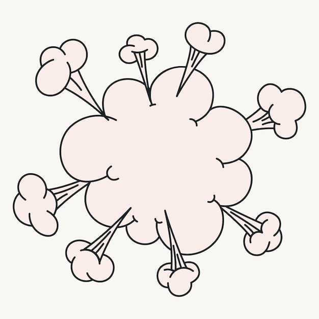 Cartoon vector funny cute Comic characters puff cloud