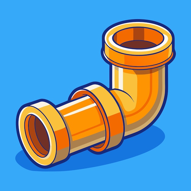 Vector cartoon vector icon of a water drain pipe in a background setting