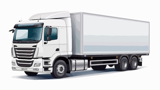 Vector cartoon vector illustration of a truck isolated on white background professional transportation vehi