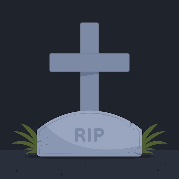 Cartoon vector of tombstone