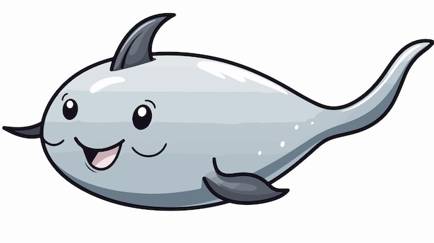 a cartoon of a whale with a smile on its face