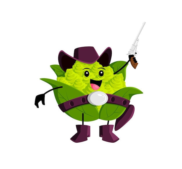 Cartoon Wild West romanesco cowboy character