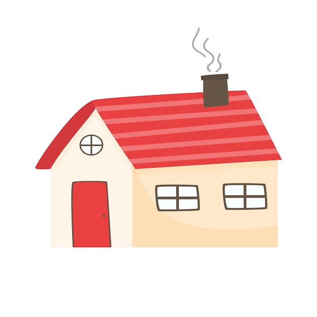 Cartoon winter house Icon in modern style On a white background