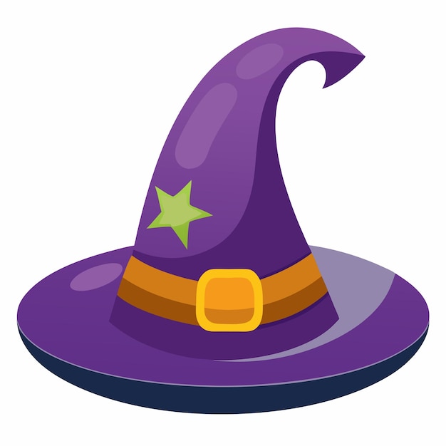 Vector cartoon witch hat clipart