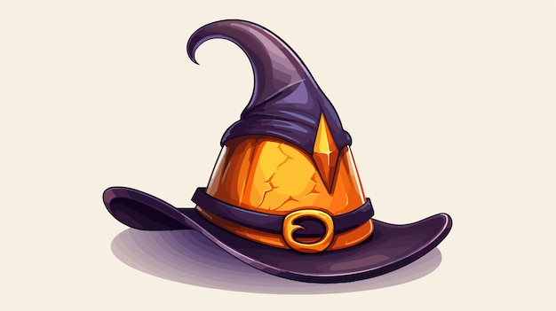 a cartoon of a witch hat with a purple top